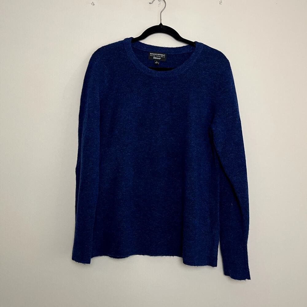 Banana Republic Fine Italian Yarn Wool‎ Alpaca Blend Cozy Crewneck Sweater Sz L
